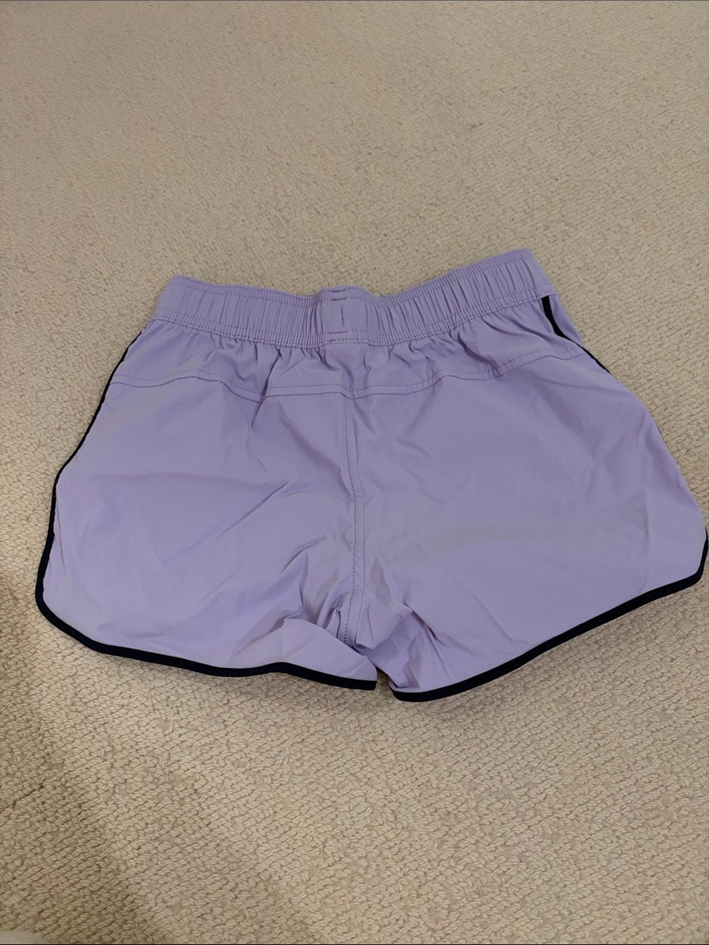 Crewcuts Lilac Athletic Shorts with Black Trim - Picture 3 of 3